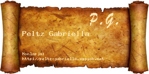Peltz Gabriella névjegykártya